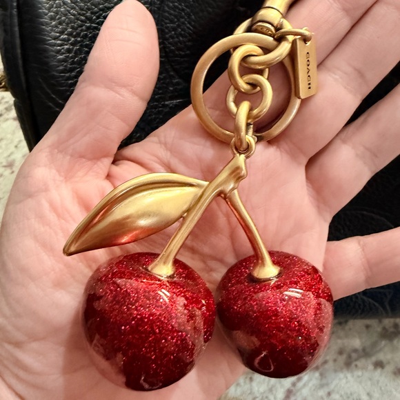 Coach - Red Cherry bag charm with Gold Details - Picture 10 of 13